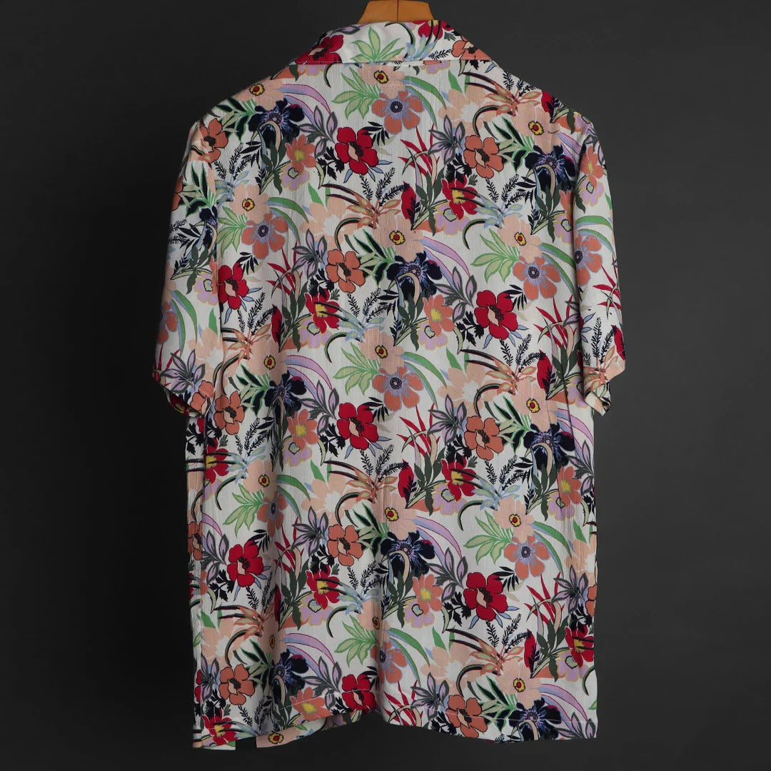 Fleex Tropical Floral Printed Half Sleeve Casual Shirt for Men