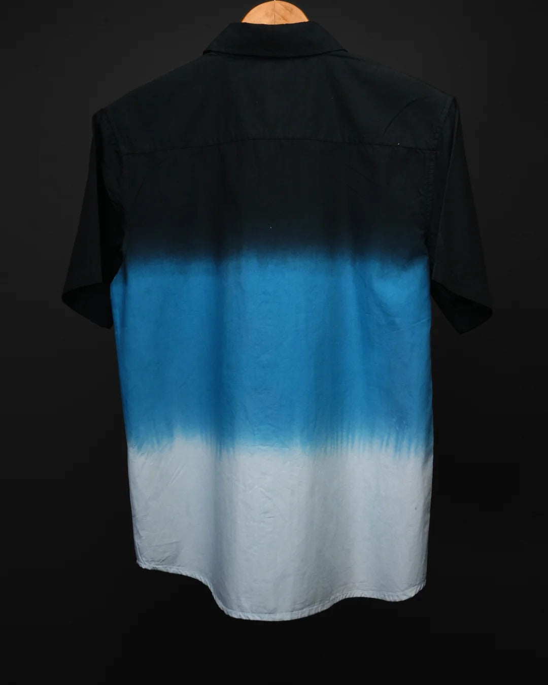 Fleex Ombre Blue Gradient Half Sleeve Casual Shirt for Men